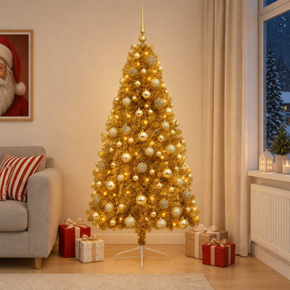 vidaXL Artificial Christmas Tree with Bauble 210 cm 300 LEDs 1
