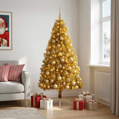 vidaXL Artificial Christmas Tree with Bauble 210 cm 300 LEDs 3