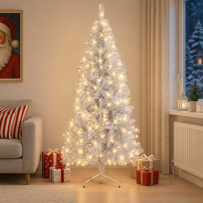 Artificial Christmas Tree with Bauble 210 cm 300 LEDs with LEDs