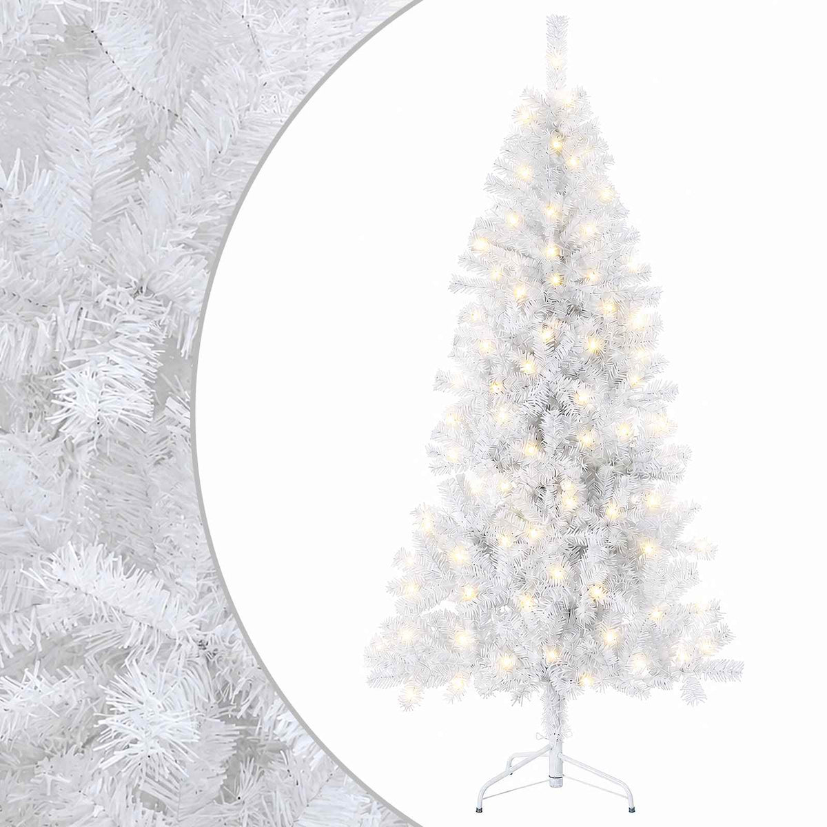 Artificial Christmas Tree with Bauble 210 cm 300 LEDs with LEDs