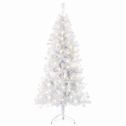 vidaXL Artificial Hinged Christmas Tree 240 cm 300 LEDs Warm White 4