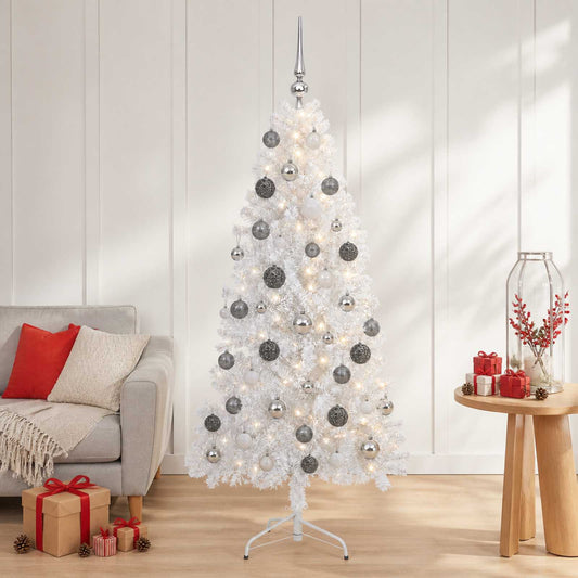 vidaXL Artificial Christmas Tree with Bauble 150 cm 150 LEDs 1