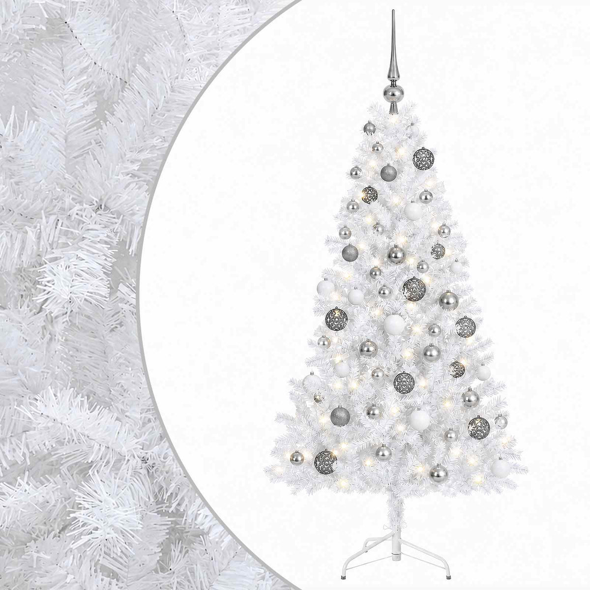 vidaXL Artificial Christmas Tree with Bauble 210 cm 300 LEDs 2