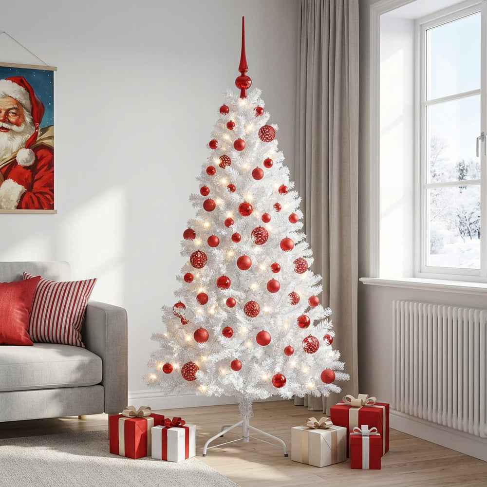 vidaXL Artificial Christmas Tree with Bauble 240 cm 300 LEDs