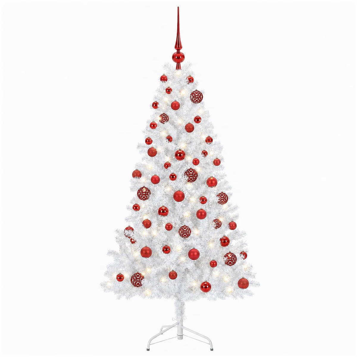 vidaXL Artificial Christmas Tree with Bauble 240 cm 300 LEDs 4