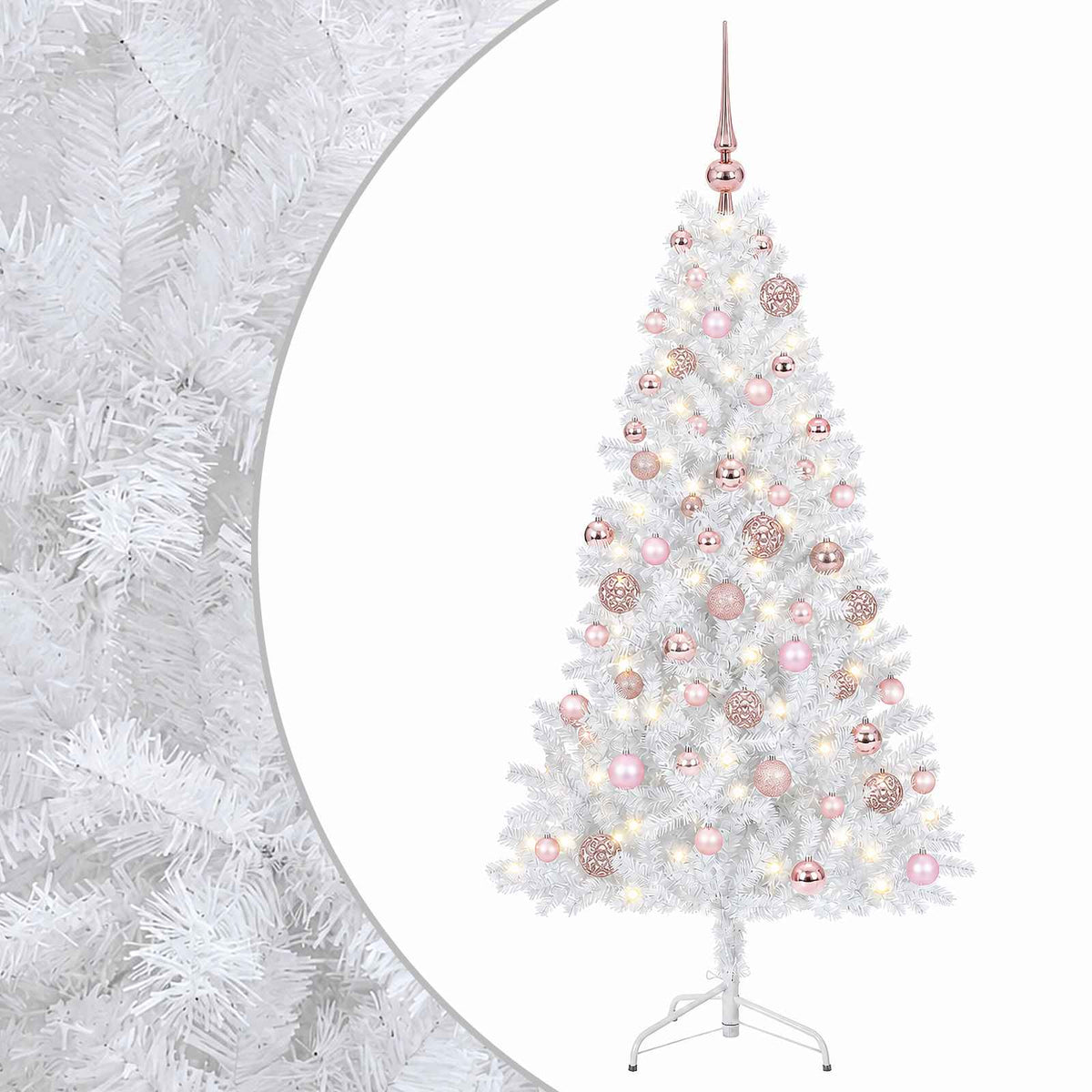 vidaXL Artificial Christmas Tree with Bauble 240 cm 300 LEDs 2