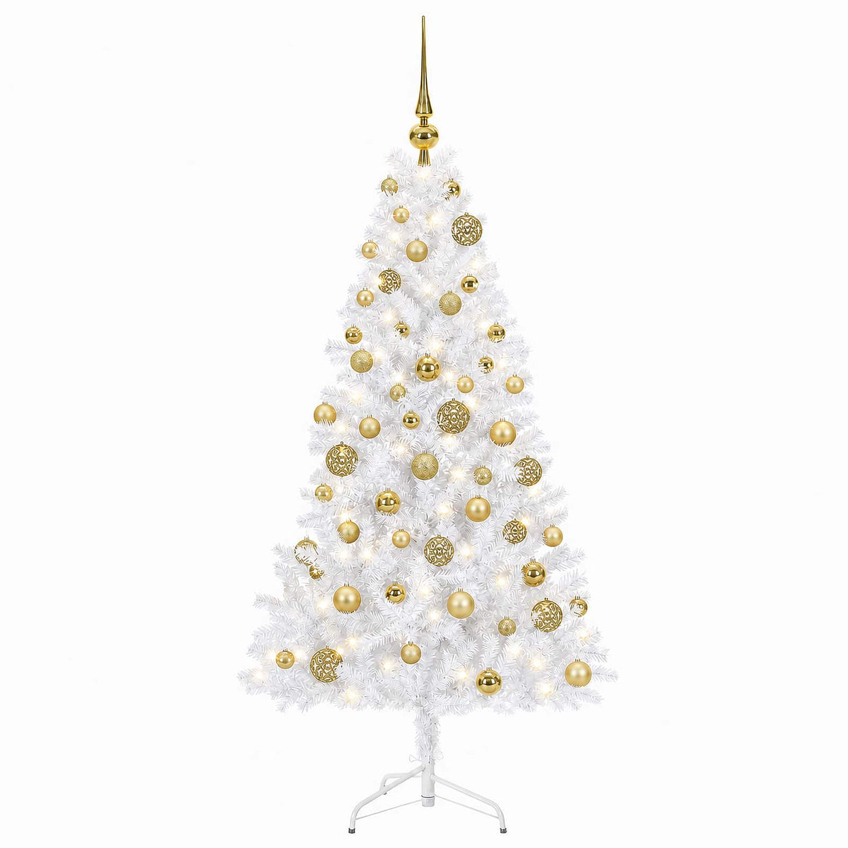 vidaXL Artificial Christmas Tree with Bauble 240 cm 300 LEDs 4