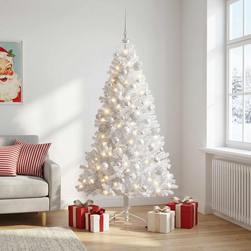 vidaXL Artificial Christmas Tree with Bauble 240 cm 300 LEDs
