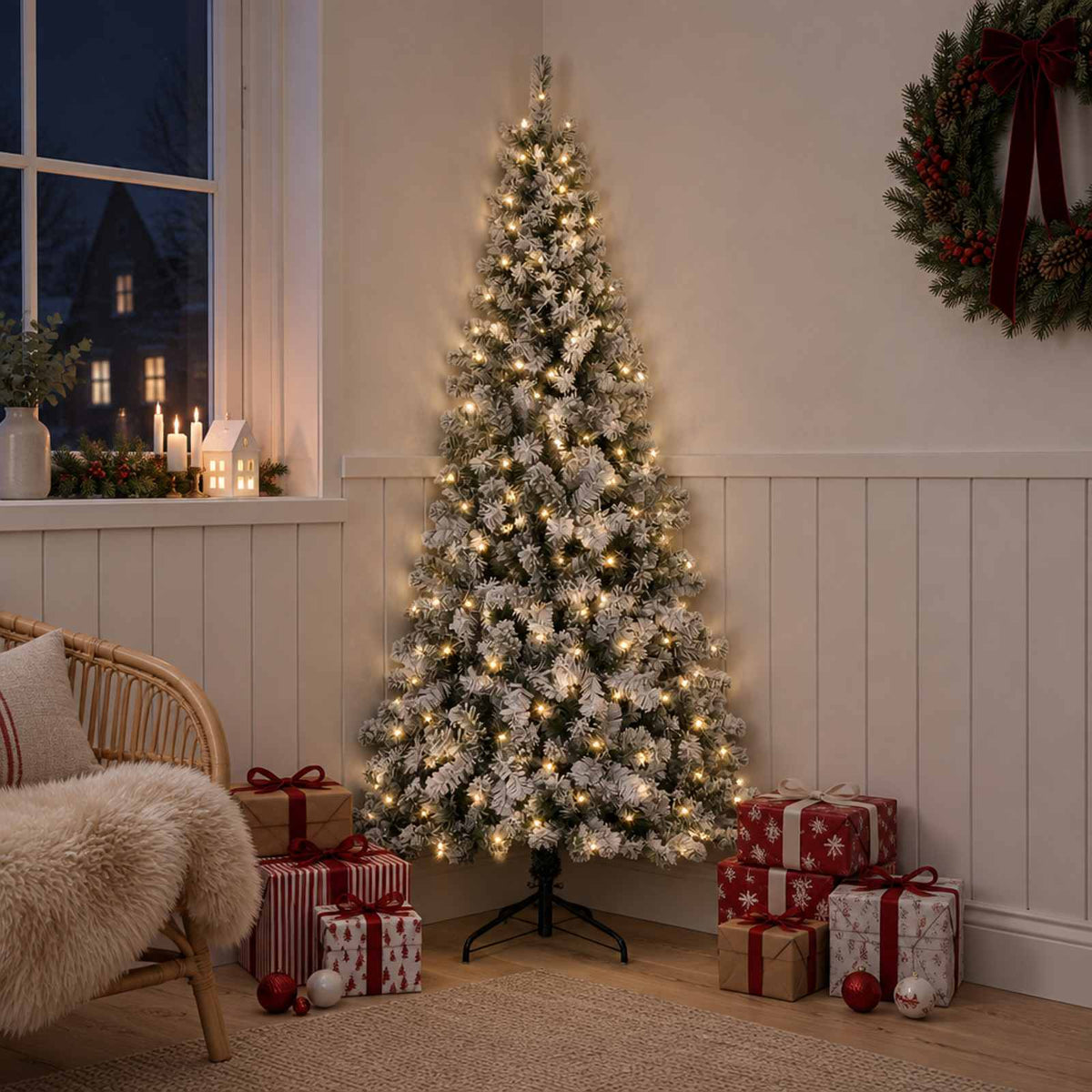 Artificial Christmas Tree with Bauble 150 LEDs 150 cm with LEDs