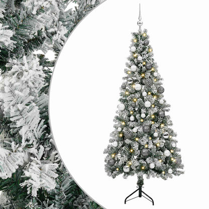 vidaXL Artificial Christmas Tree with Bauble 120 cm 150 LEDs 2