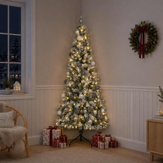 vidaXL Artificial Christmas Tree with Bauble 180 cm 300 LEDs 1