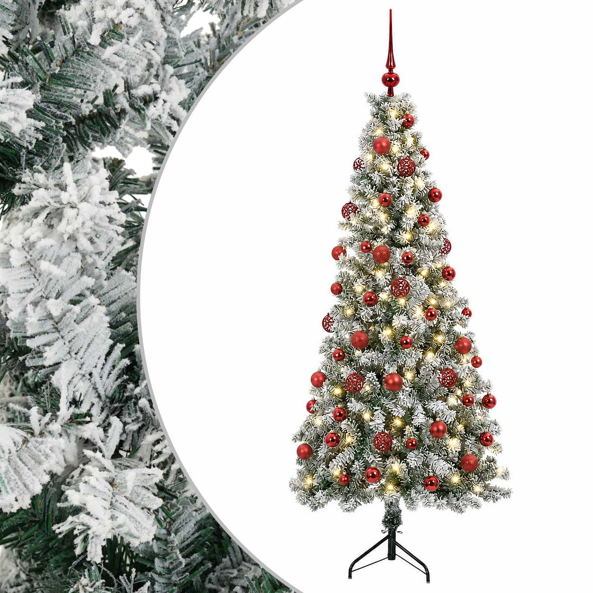 vidaXL Artificial Christmas Tree with Bauble 180 cm 300 LEDs 2