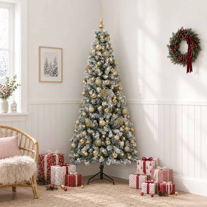 vidaXL Artificial Christmas Tree with Bauble 240 cm 300 LEDs 1