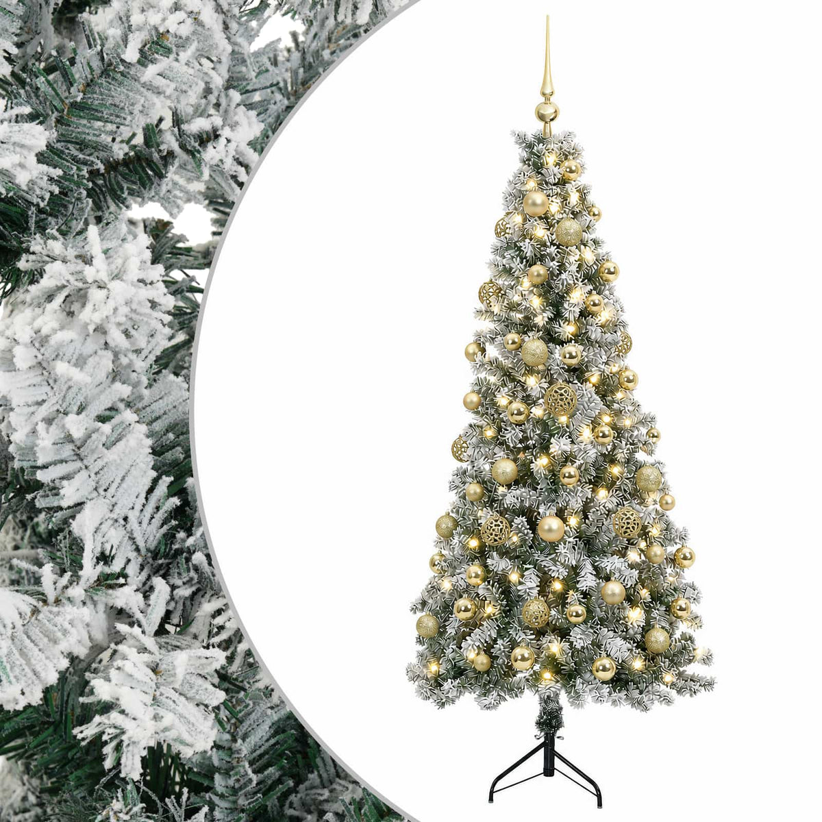 vidaXL Artificial Christmas Tree with Bauble 240 cm 300 LEDs 2