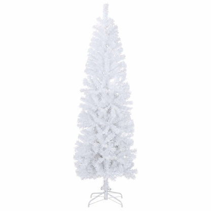 Artificial Slim Christmas Tree with Bauble 300 LEDs 180 cm with LEDs