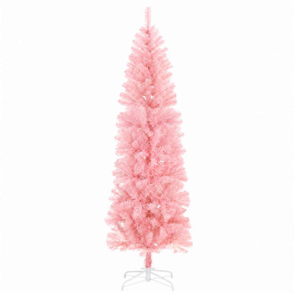 Artificial Slim Christmas Tree with Bauble 300 LEDs 180 cm with LEDs