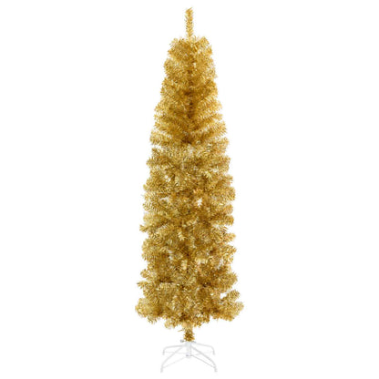 Artificial Slim Christmas Tree with Bauble 180 cm 300 LEDs with LEDs