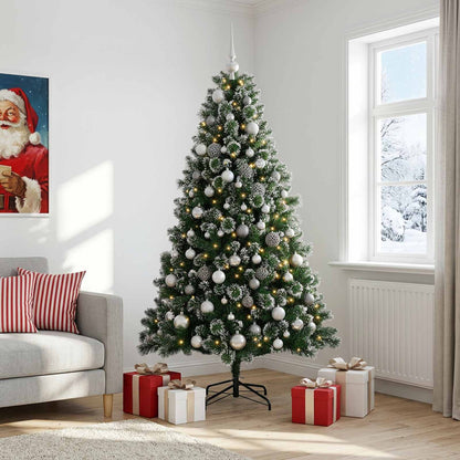 vidaXL Artificial Christmas Tree with Bauble 210 cm 300 LEDs 3