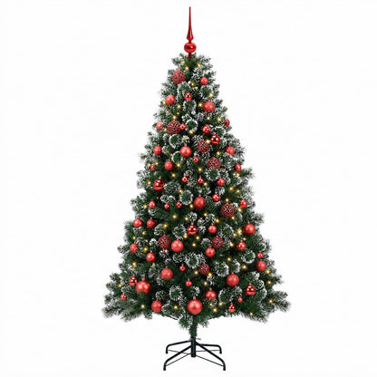 vidaXL Artificial Christmas Tree with Bauble 240 cm 300 LEDs 4