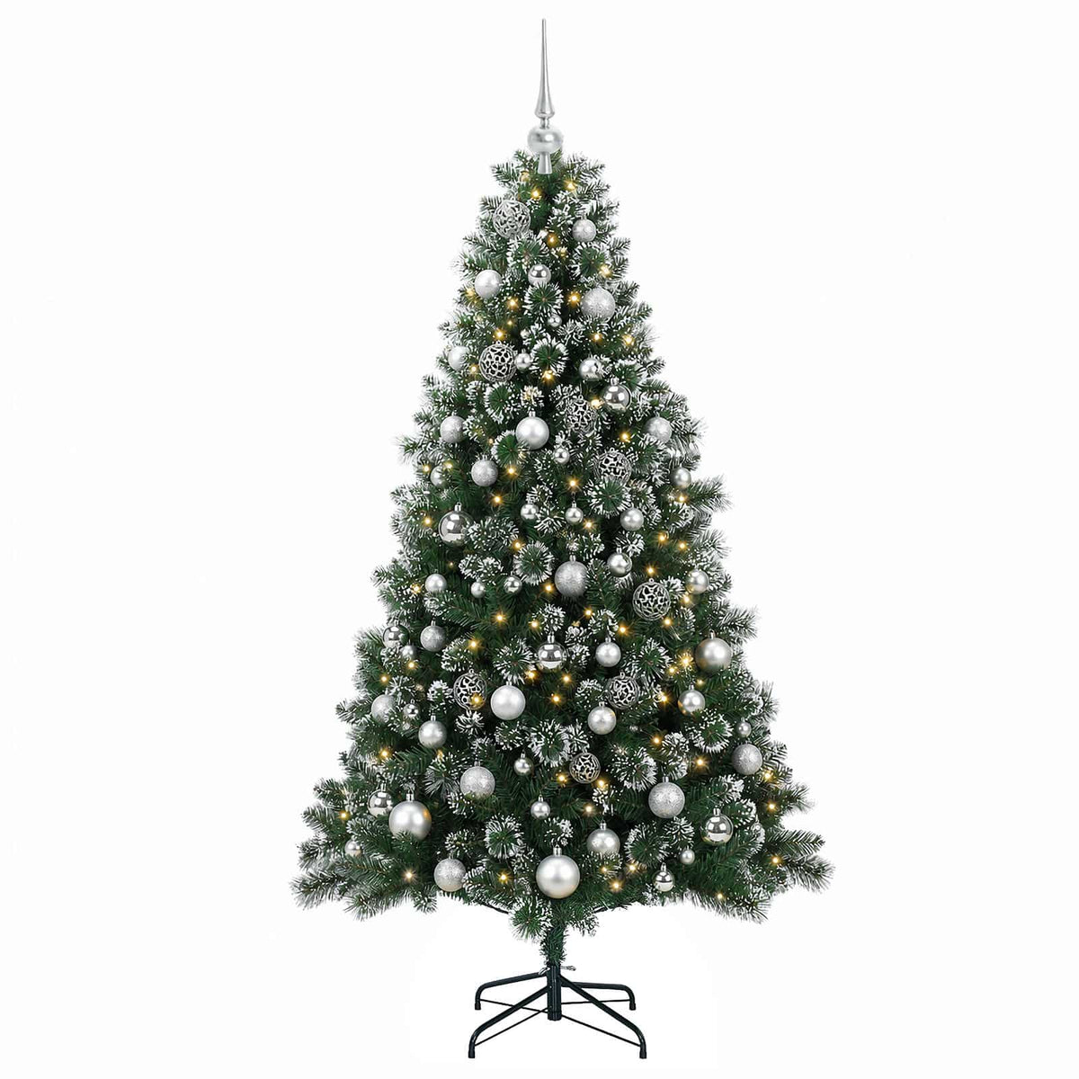 vidaXL Artificial Christmas Tree with Bauble 180 cm 300 LEDs 4