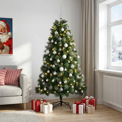 vidaXL Artificial Christmas Tree with Bauble 210 cm 300 LEDs 3