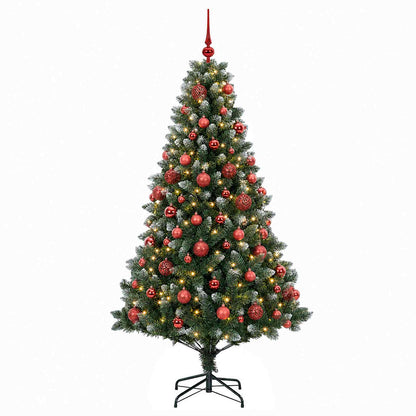 vidaXL Artificial Christmas Tree with Bauble 240 cm 300 LEDs 4