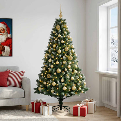 vidaXL Artificial Christmas Tree with Bauble 180 cm 300 LEDs 3