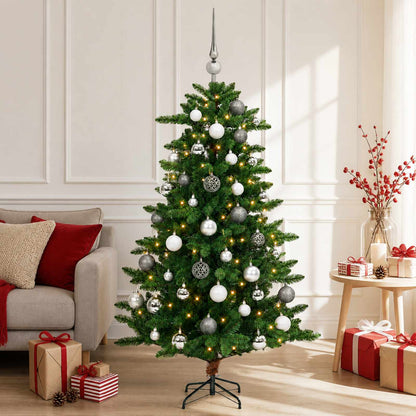 vidaXL Artificial Christmas Tree with Bauble 150 cm 150 LEDs 1