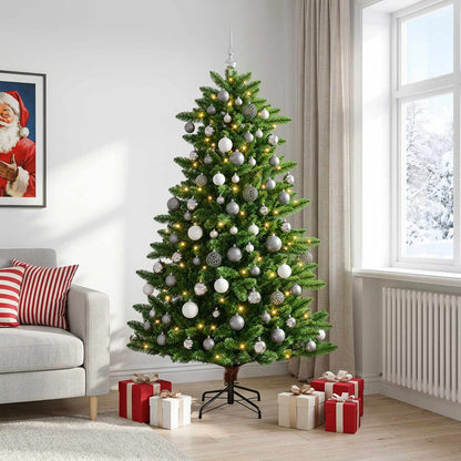vidaXL Artificial Christmas Tree with Bauble 240 cm 300 LEDs 3