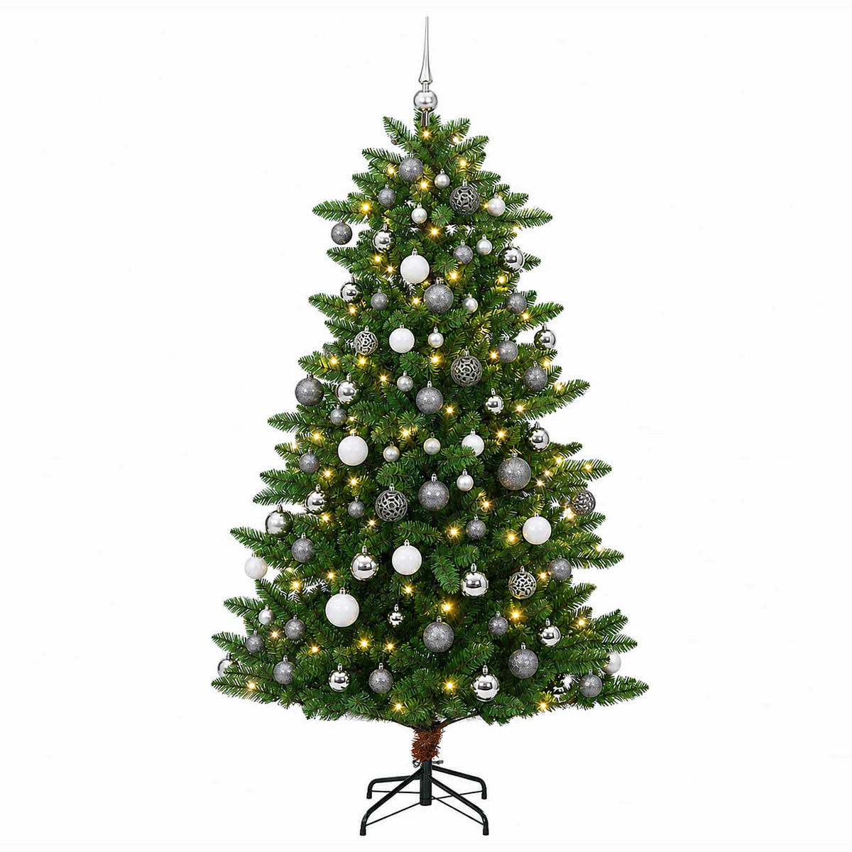 vidaXL Artificial Christmas Tree with Bauble 180 cm 300 LEDs 4