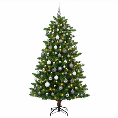 vidaXL Artificial Christmas Tree with Bauble 180 cm 300 LEDs 4