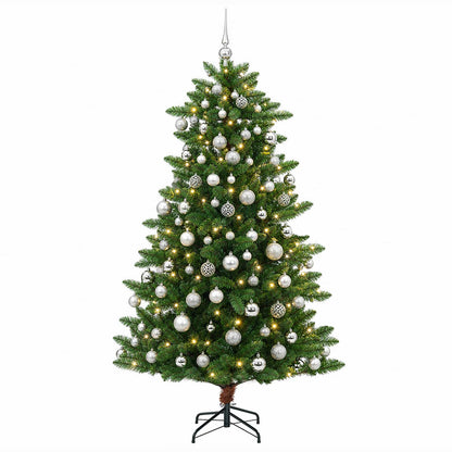 vidaXL Artificial Christmas Tree with Bauble 180 cm 300 LEDs 4