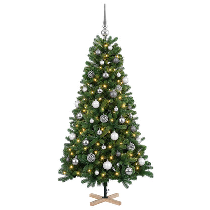 vidaXL Artificial Christmas Tree with Bauble 120 cm 150 LEDs 4