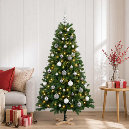 vidaXL Artificial Christmas Tree with Bauble 120 cm 150 LEDs 1
