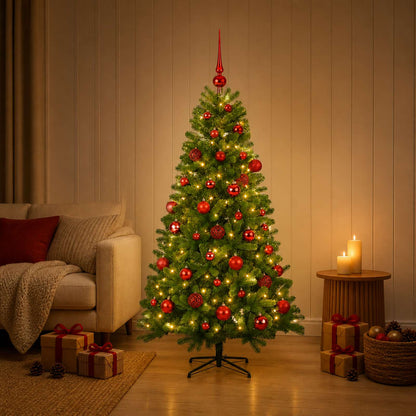 Artificial Christmas Tree Bauble LEDs red balls