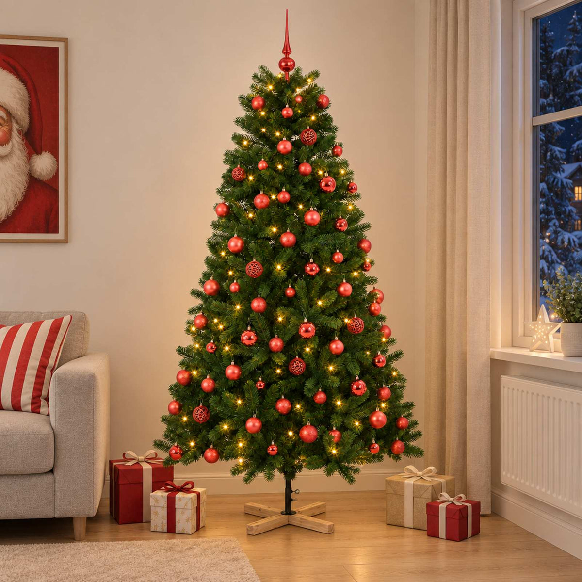 Artificial Christmas Tree Bauble LEDs