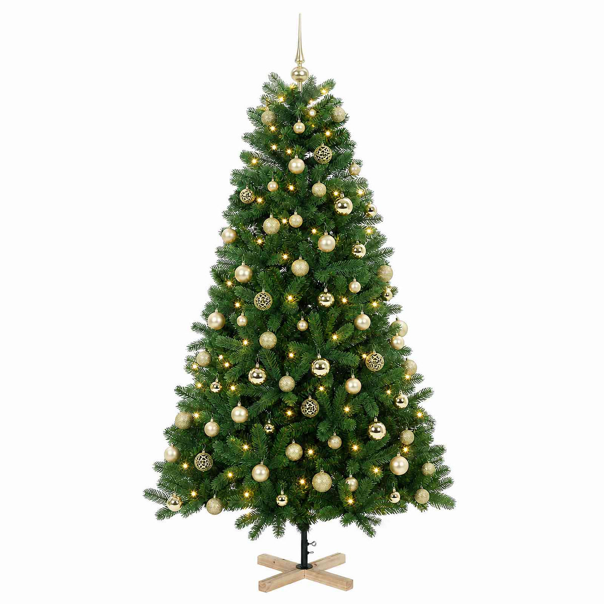 vidaXL Artificial Christmas Tree with Bauble 240 cm 300 LEDs 4