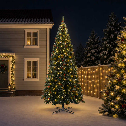 vidaXL Artificial Hinged Christmas Tree 500 cm 900 LEDs Warm White 3