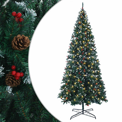 vidaXL Artificial Hinged Christmas Tree 500 cm 900 LEDs Warm White 2