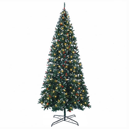 vidaXL Artificial Hinged Christmas Tree 500 cm 900 LEDs Warm White 4