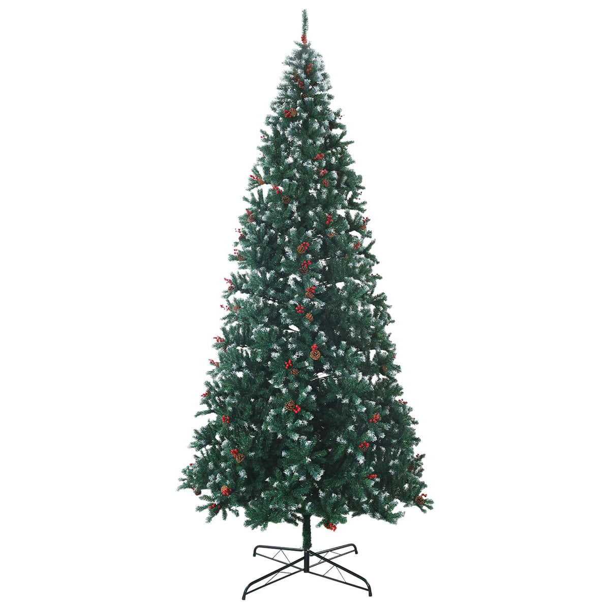 vidaXL Artificial Hinged Christmas Tree with Bauble 500 cm 900 LEDs 5