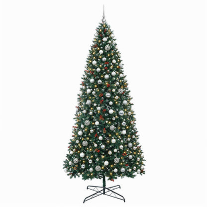 vidaXL Artificial Hinged Christmas Tree with Bauble 500 cm 900 LEDs 4