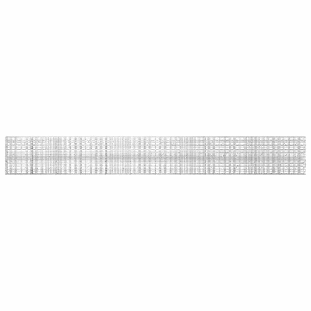 vidaXL Gabion with 3.5 mm Wire and 5x2.5 cm Mesh 1200x10x150 cm 3