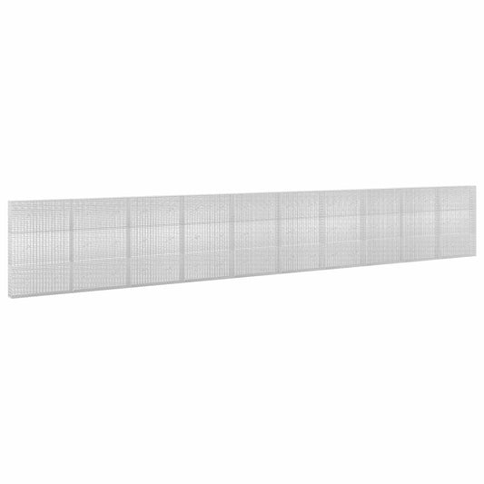 vidaXL Gabion with 3.5 mm Wire and 5x2.5 cm Mesh 1000x20x150 cm 2