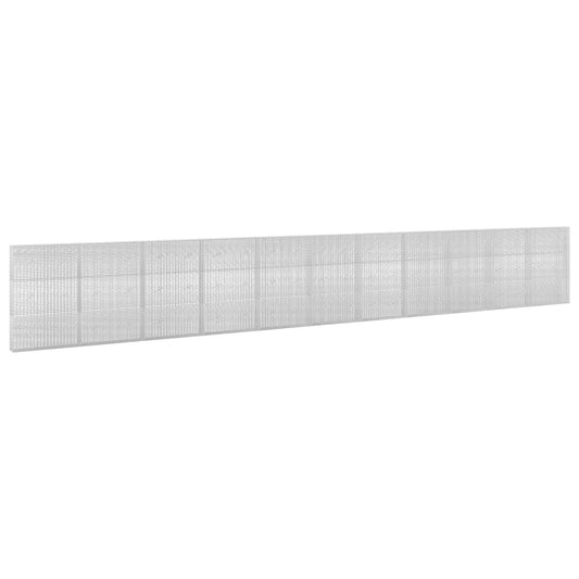 vidaXL Gabion with 3.5 mm Wire and 5x2.5 cm Mesh 1100x20x150 cm 2