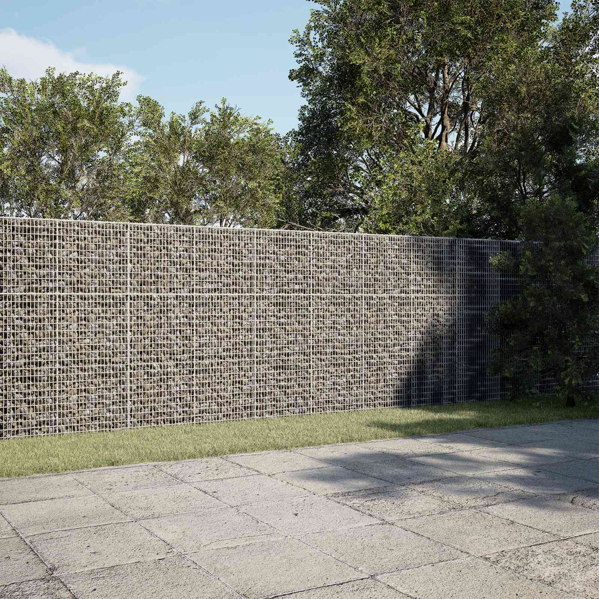 vidaXL Gabion with 3.5 mm Wire and 5x2.5 cm Mesh 1050x30x150 cm 1