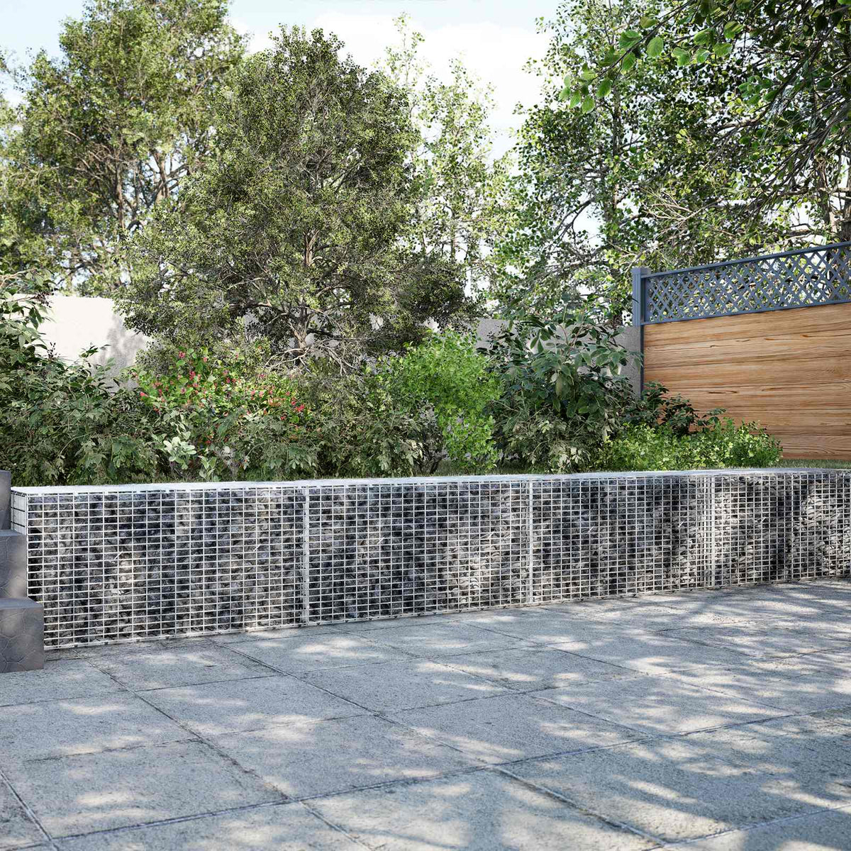 vidaXL Gabion with 3.5 mm Wire and 5x2.5 cm Mesh 800x100x50 cm 1