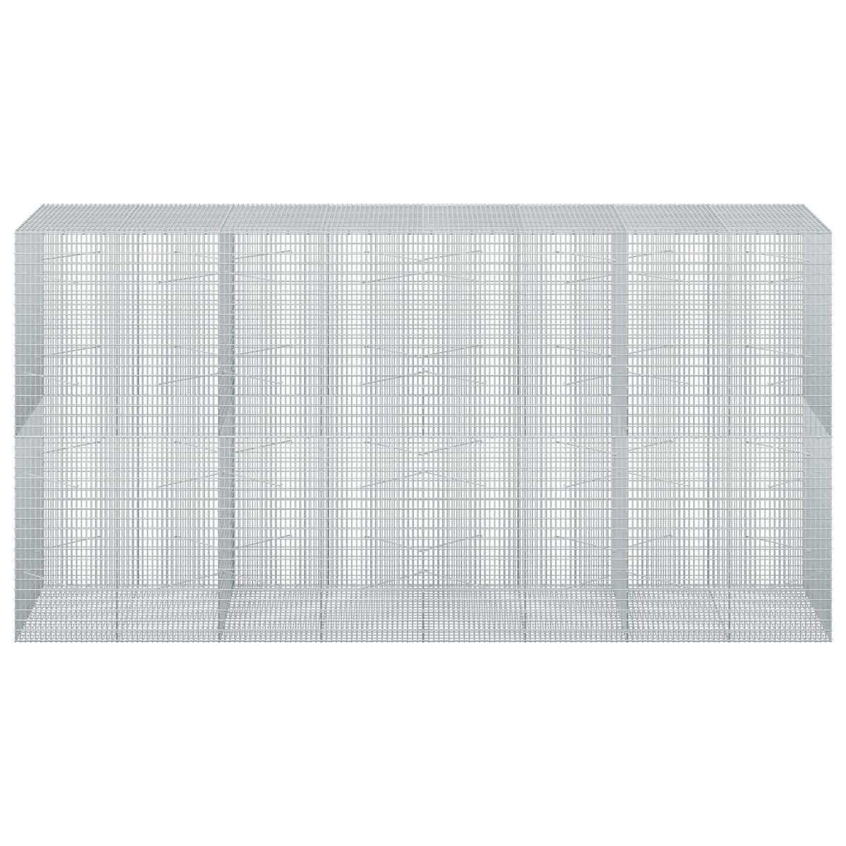 vidaXL Gabion with 3.5 mm Wire and 5x2.5 cm Mesh 400x100x200 cm 3
