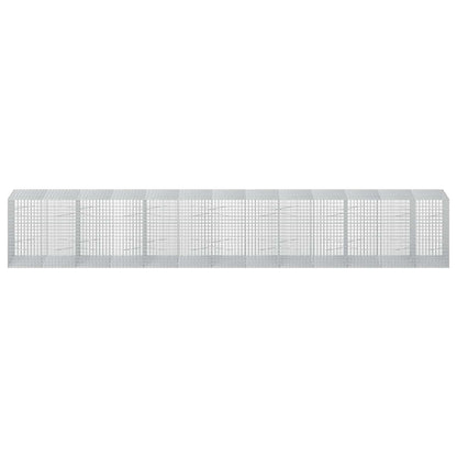 vidaXL Gabion with 3.5 mm Wire and 5x5 cm Mesh 650x100x100 cm 3