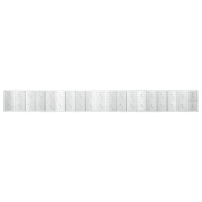 vidaXL Gabion with 3.5 mm Wire and 5x10 cm Mesh 950x10x100 cm 3